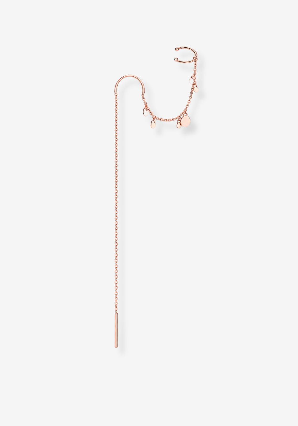 Brinco com ear cuff em ouro