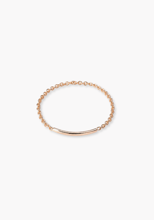 Gold Chain Ring with Arch