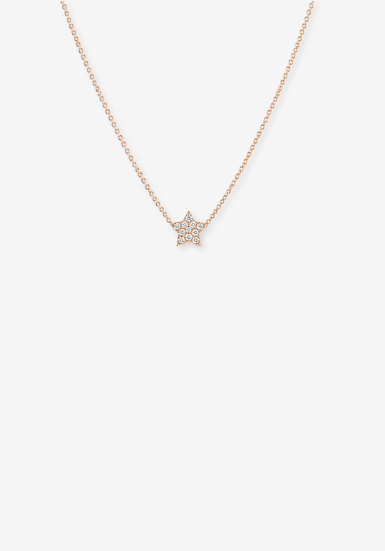 Colar estrela em ouro e diamantes