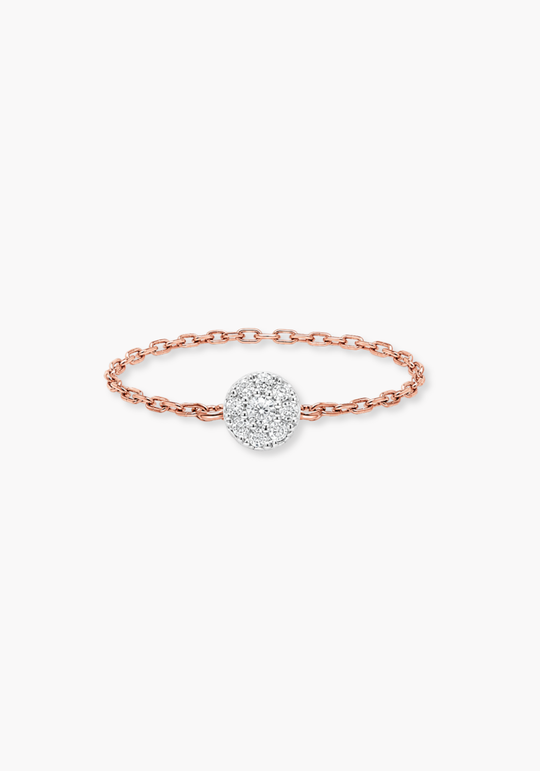 Gold Chain Ring and With Diamonds