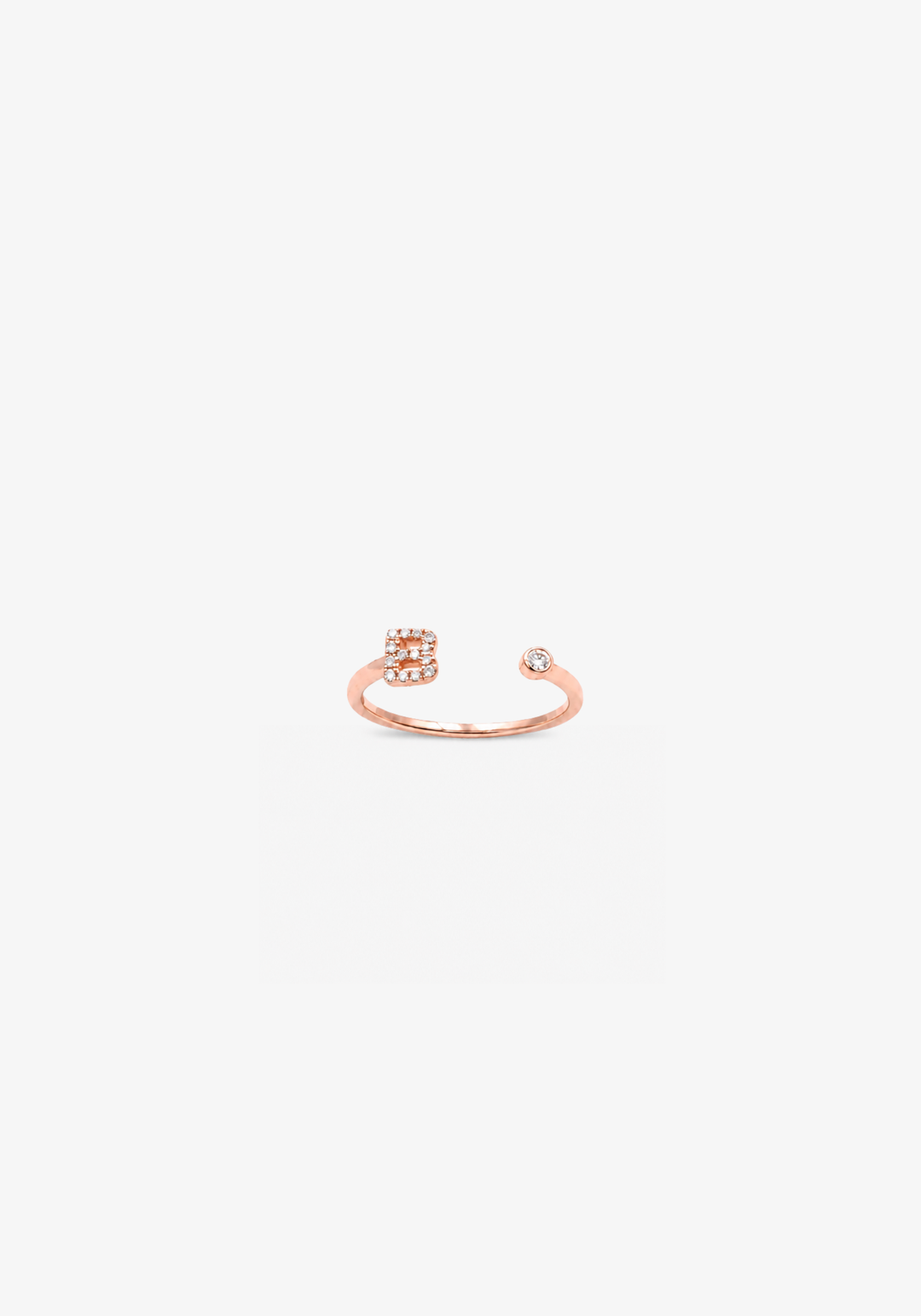 Letter B Gold Ring