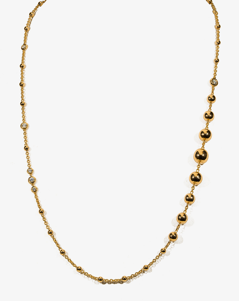 Gold Necklace with and Diamonds