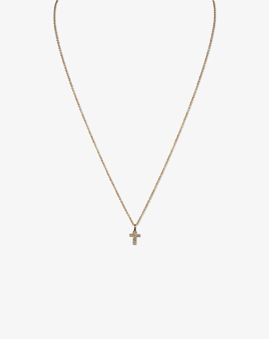 Pink Gold Necklace with Letter T and Diamonds