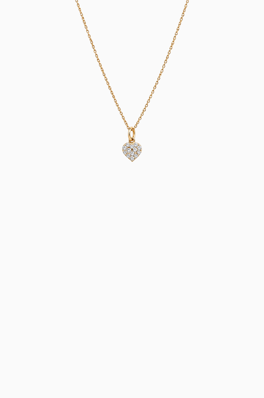 Colares de Coração em Ouro Amarelo com Diamantes