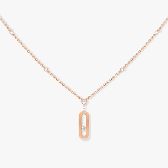 Gold Move Uno Long Necklace -  Rose Gold