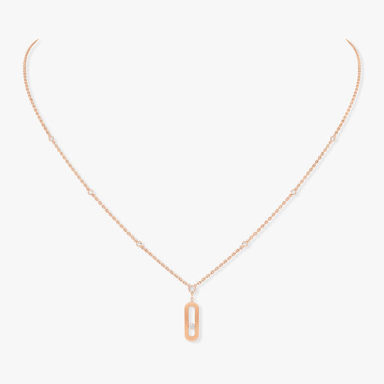 Gold Move Uno Long Necklace -  Rose Gold