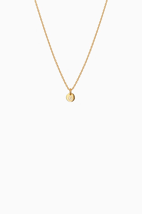 Yellow Gold Necklace with Letter G