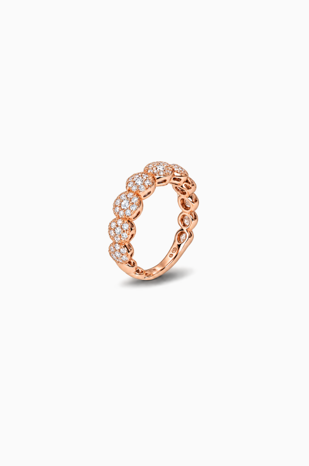 Pink Gold Engagement Ring With Diamonds