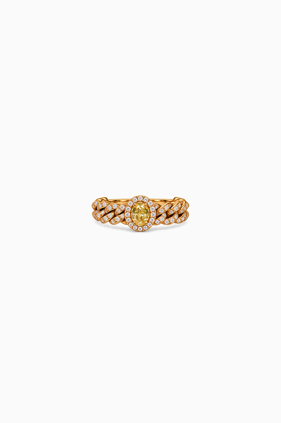 Pink Gold Ring with Diamonds