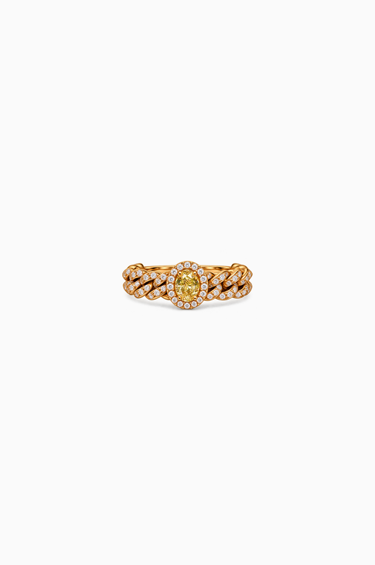 Pink Gold Ring with Diamonds