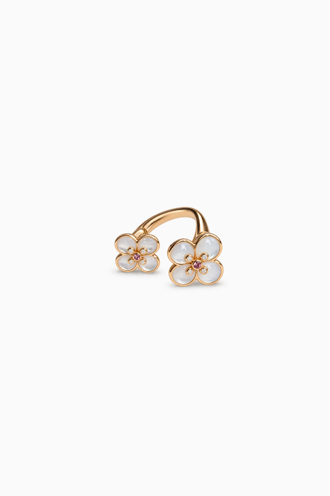 Pink Gold Ring with Diamonds