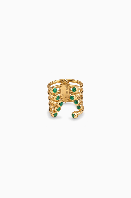 Yellow Gold Ring With Emeralds