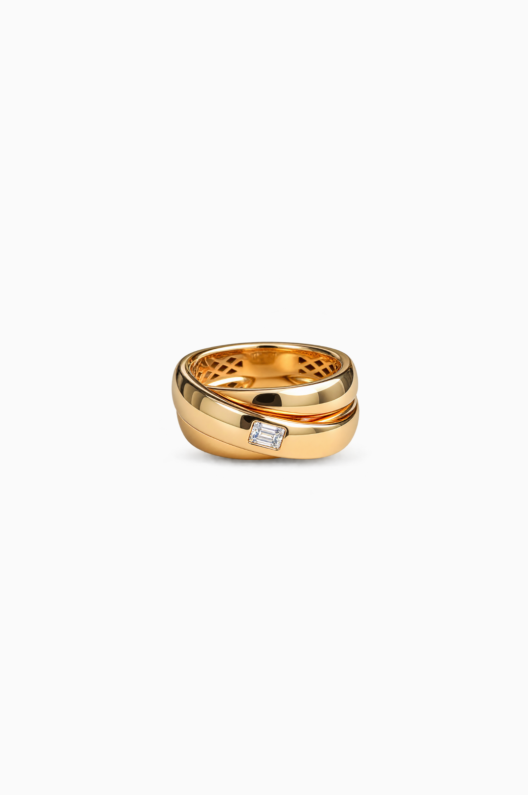 Pink Gold Ring With Diamond