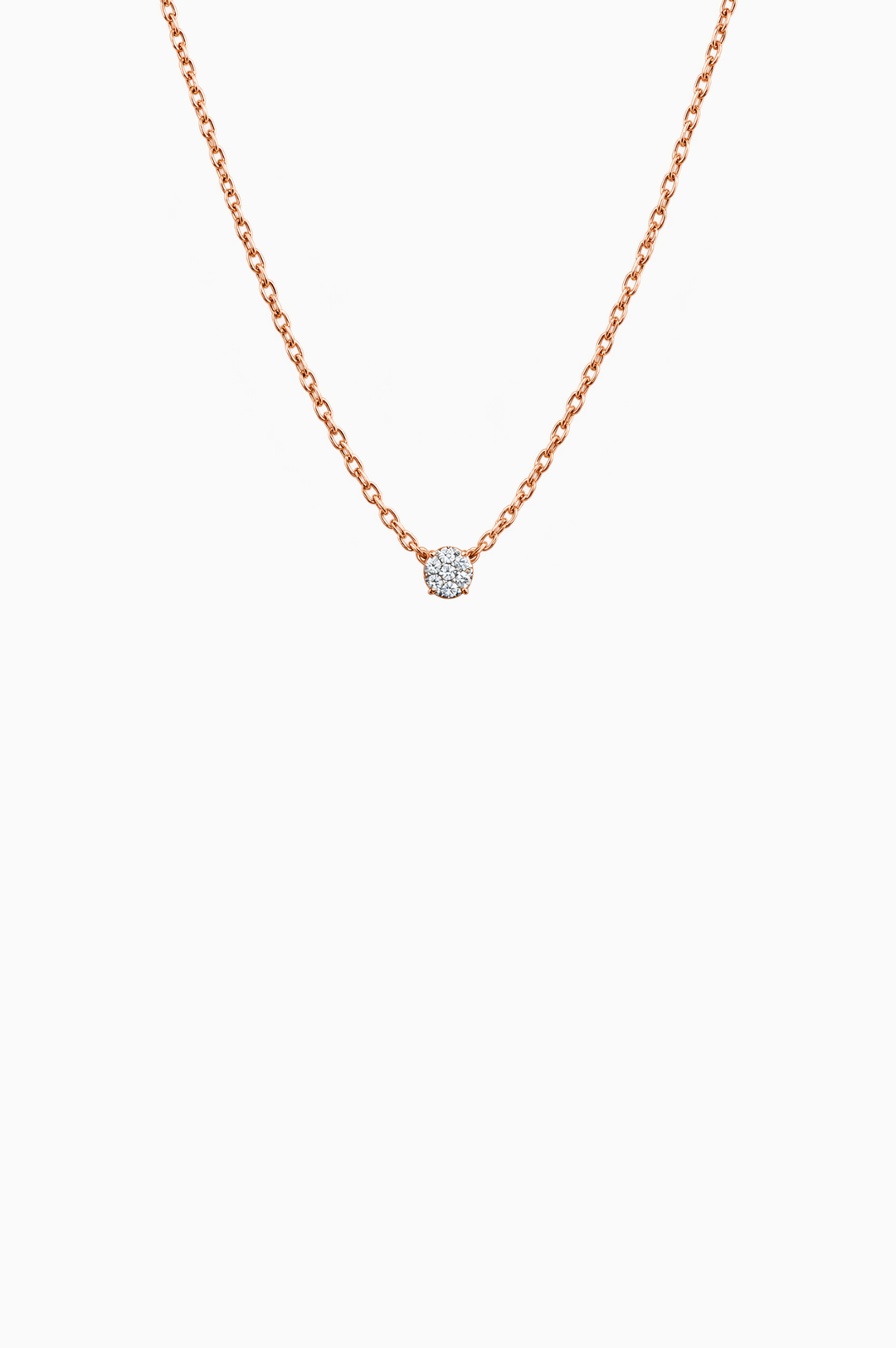 Pink Gold Necklaces with Diamonds