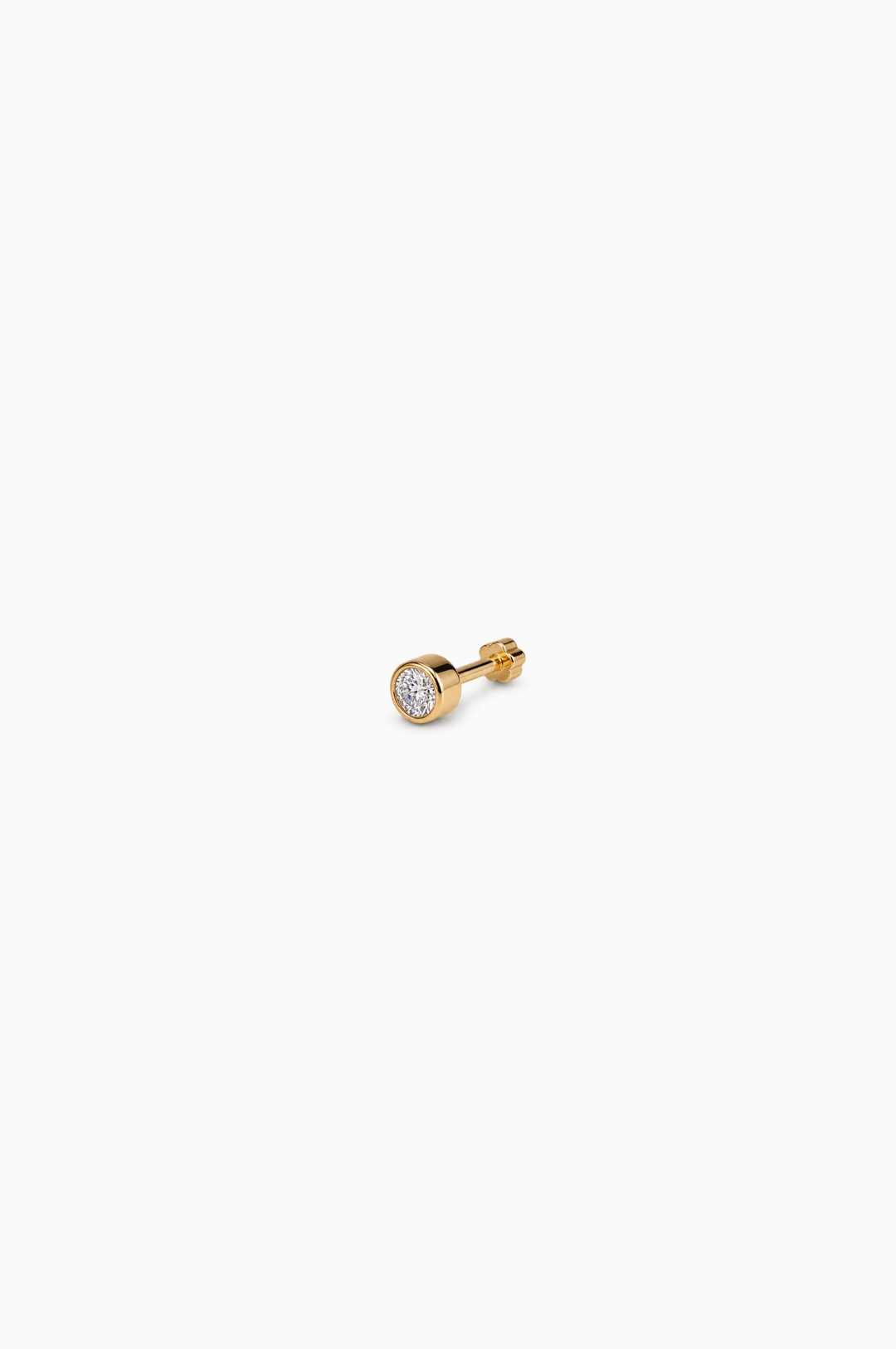 Yellow Gold and Diamond Piercing