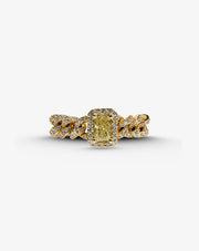 Round Yellow Stone Ring