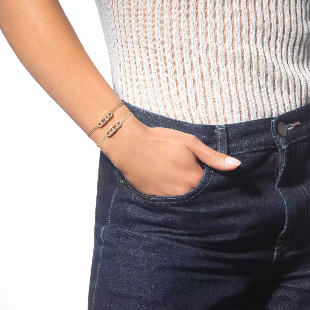 Messika CARE(S) Beige Pavé Cord Bracelet