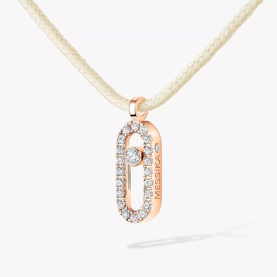 Cream Cord Pavé Necklace