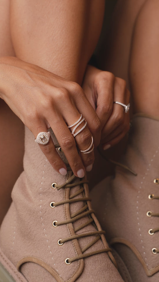 Pink Gold Twisted Ring