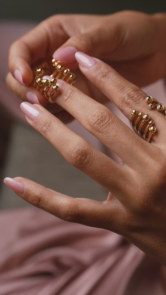 Yellow Gold Ring With Emeralds