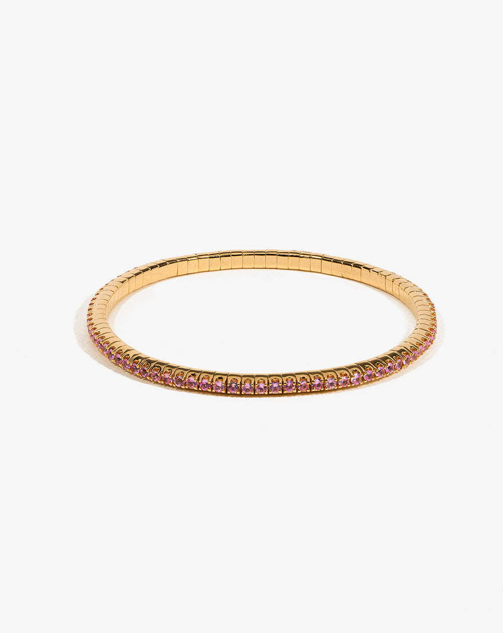 Pulseira ténis safiras rosa