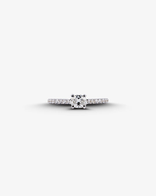 White Gold and Diamond Engagement Ring