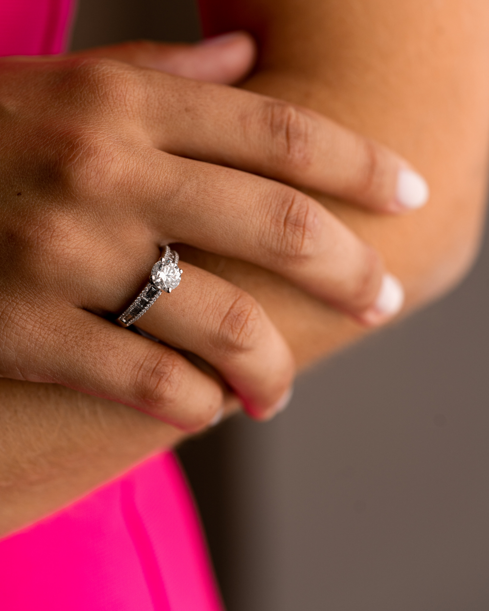 White Gold and Diamond Engagement Ring