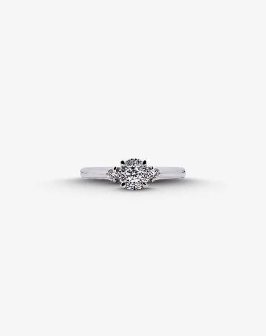 White Gold and Diamond Engagement Ring