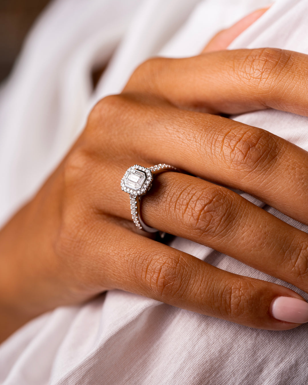 White Gold and Diamonds Engagement Ring