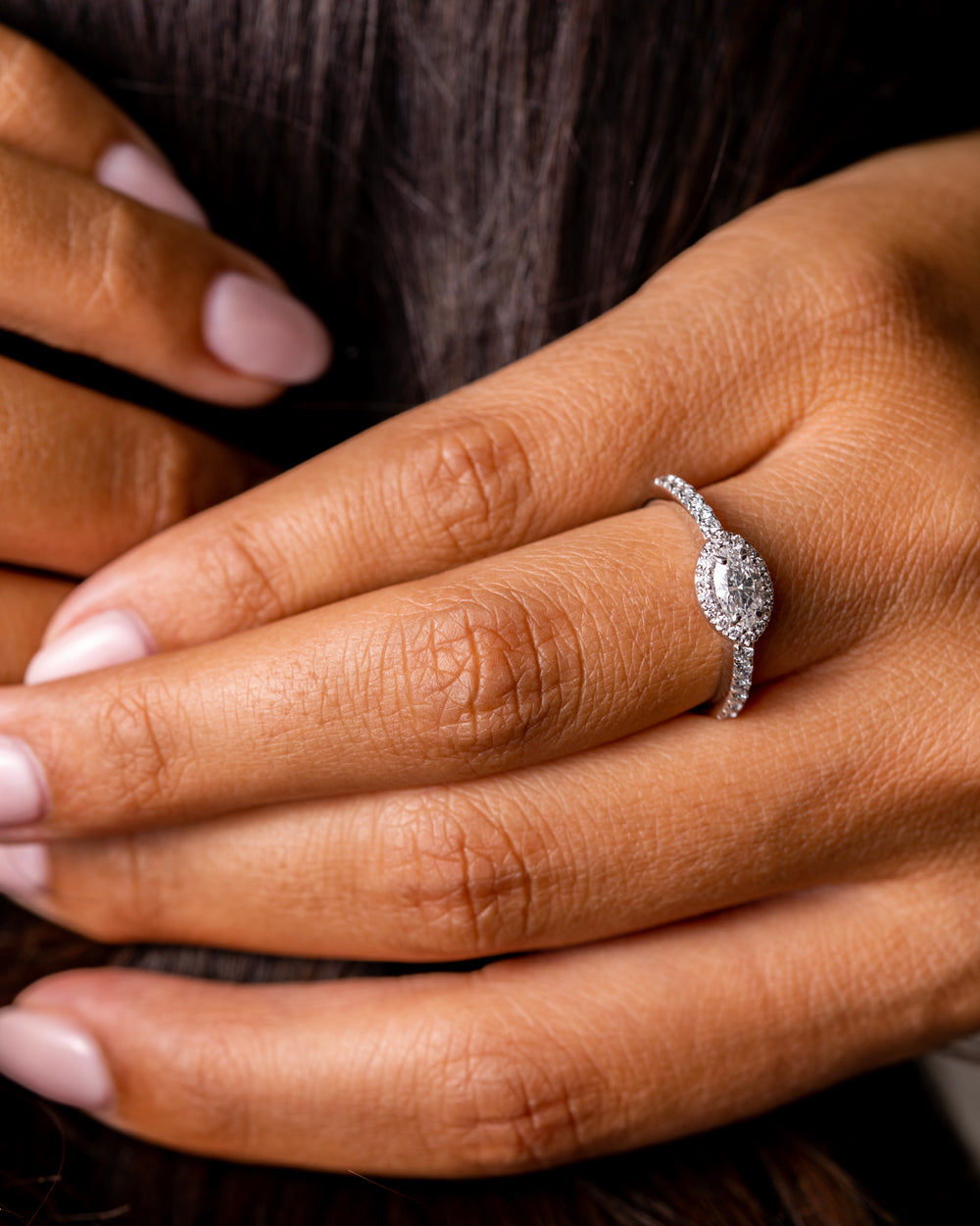 White Gold and Diamonds Engagement Ring