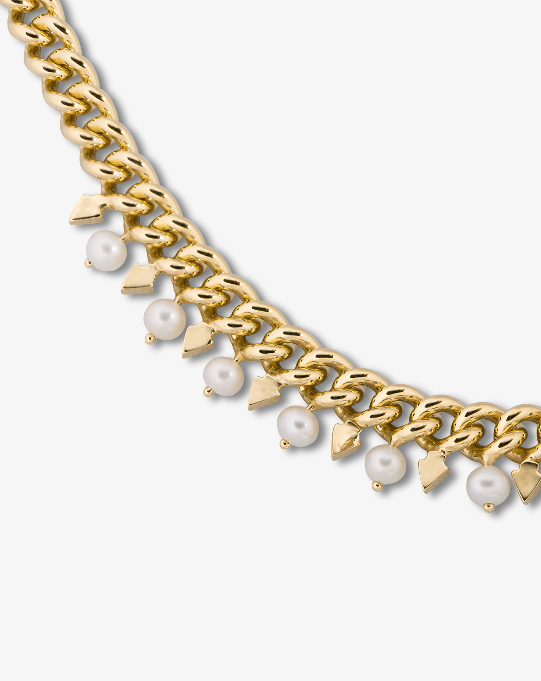 Necklace with Pearls and Spikes