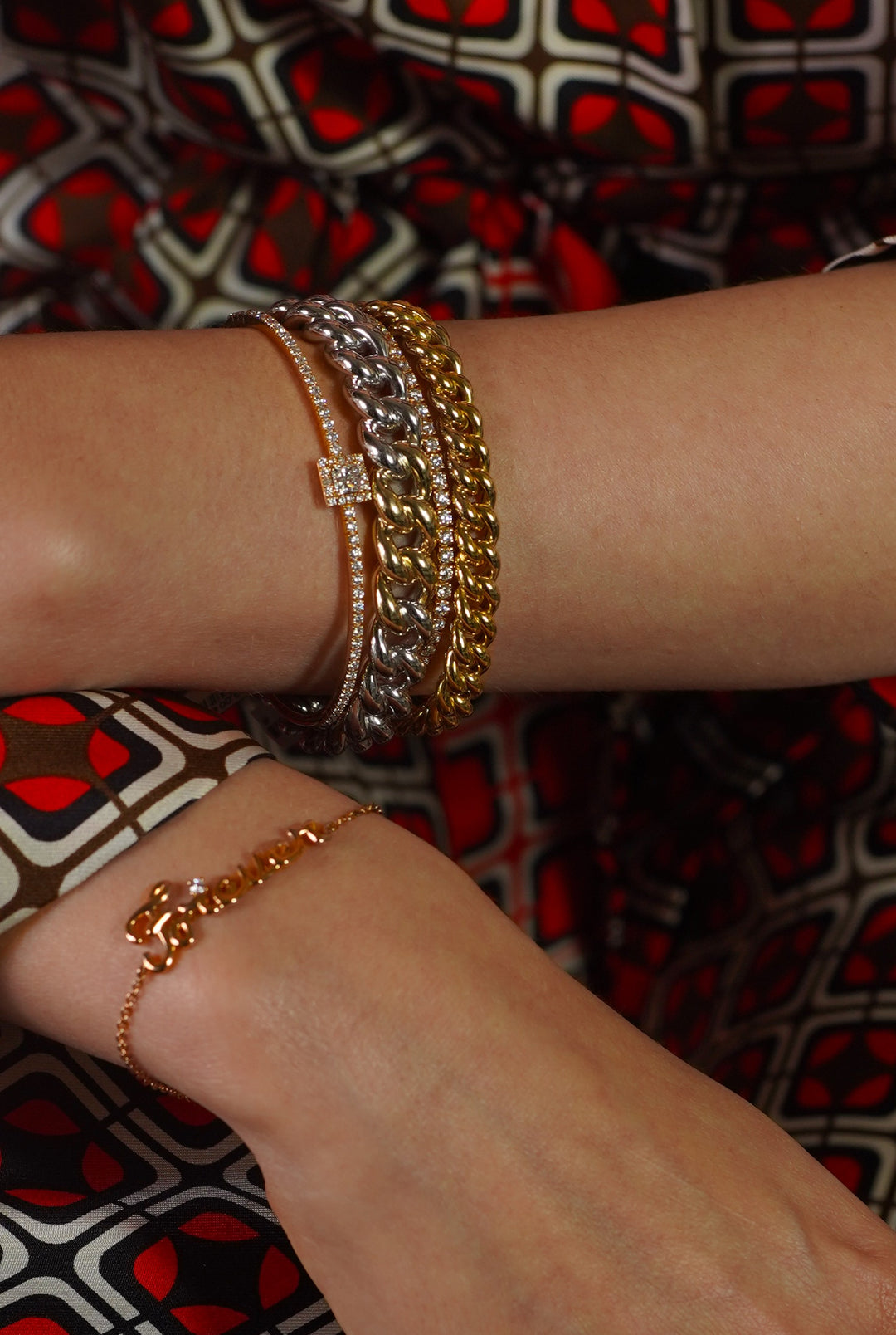 Silver and Gold Chain Bracelet