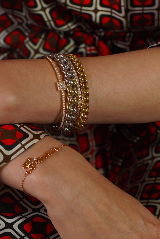 Silver and Gold Chain Bracelet