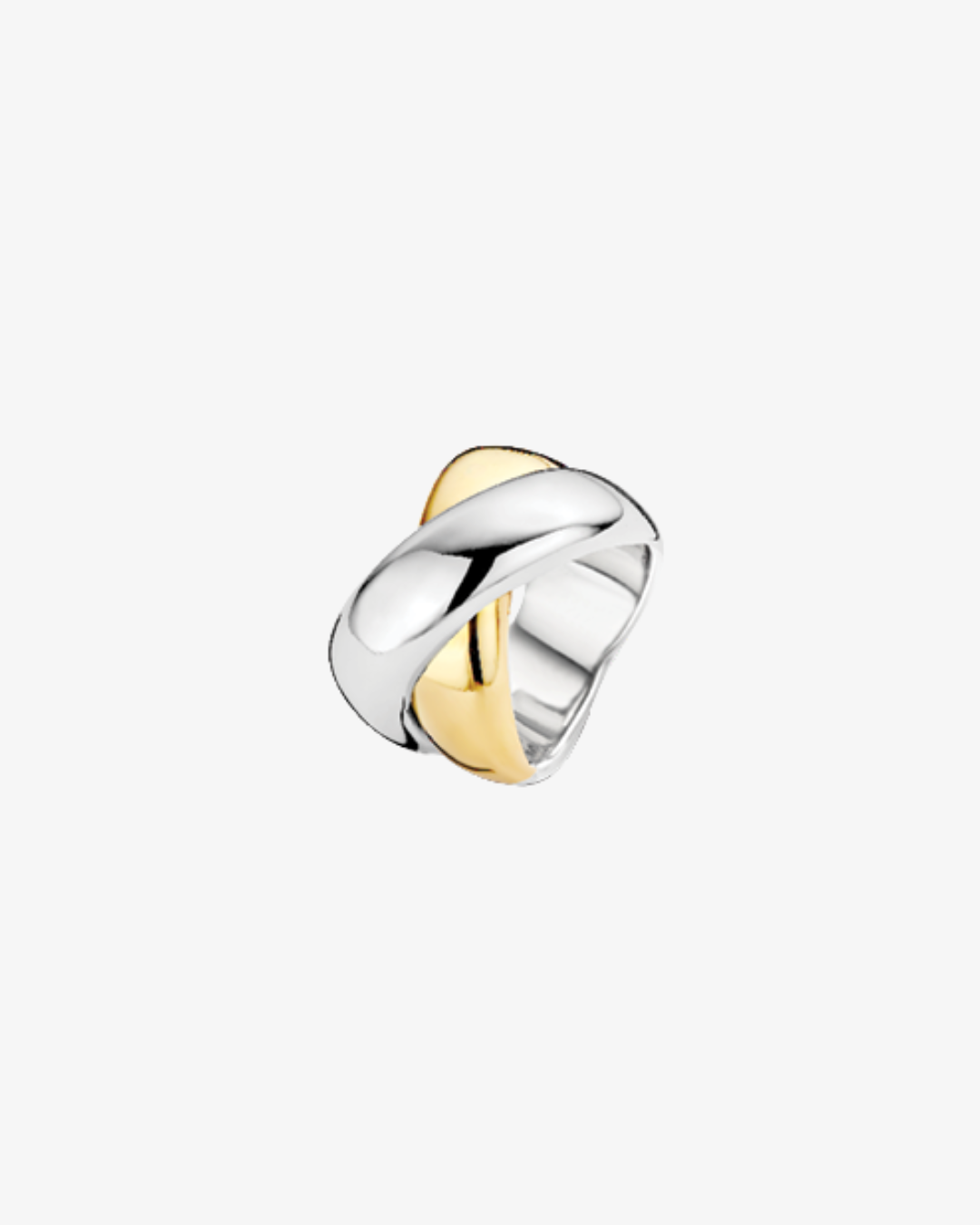 Twisted Ring in Silver and Gold - TM1072 – Julieta Jóias
