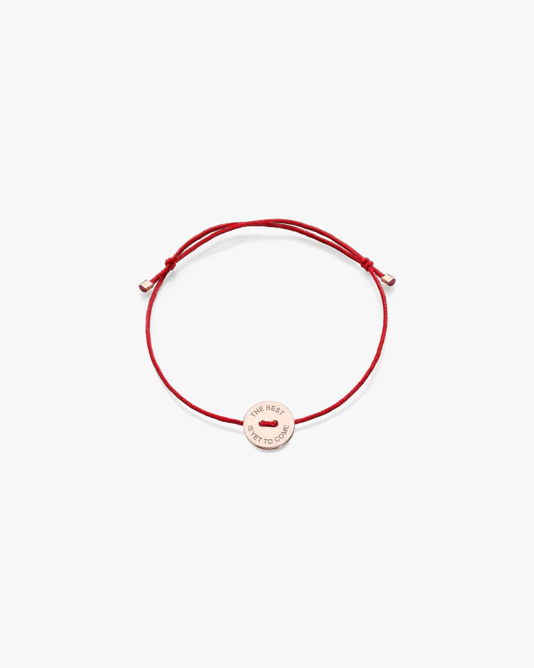 Red Ribbon Bracelet with Medal and Quote