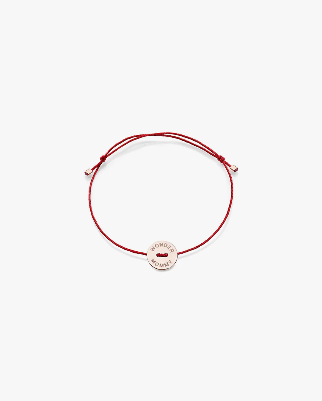 Red Ribbon Bracelet with Medal and Quote