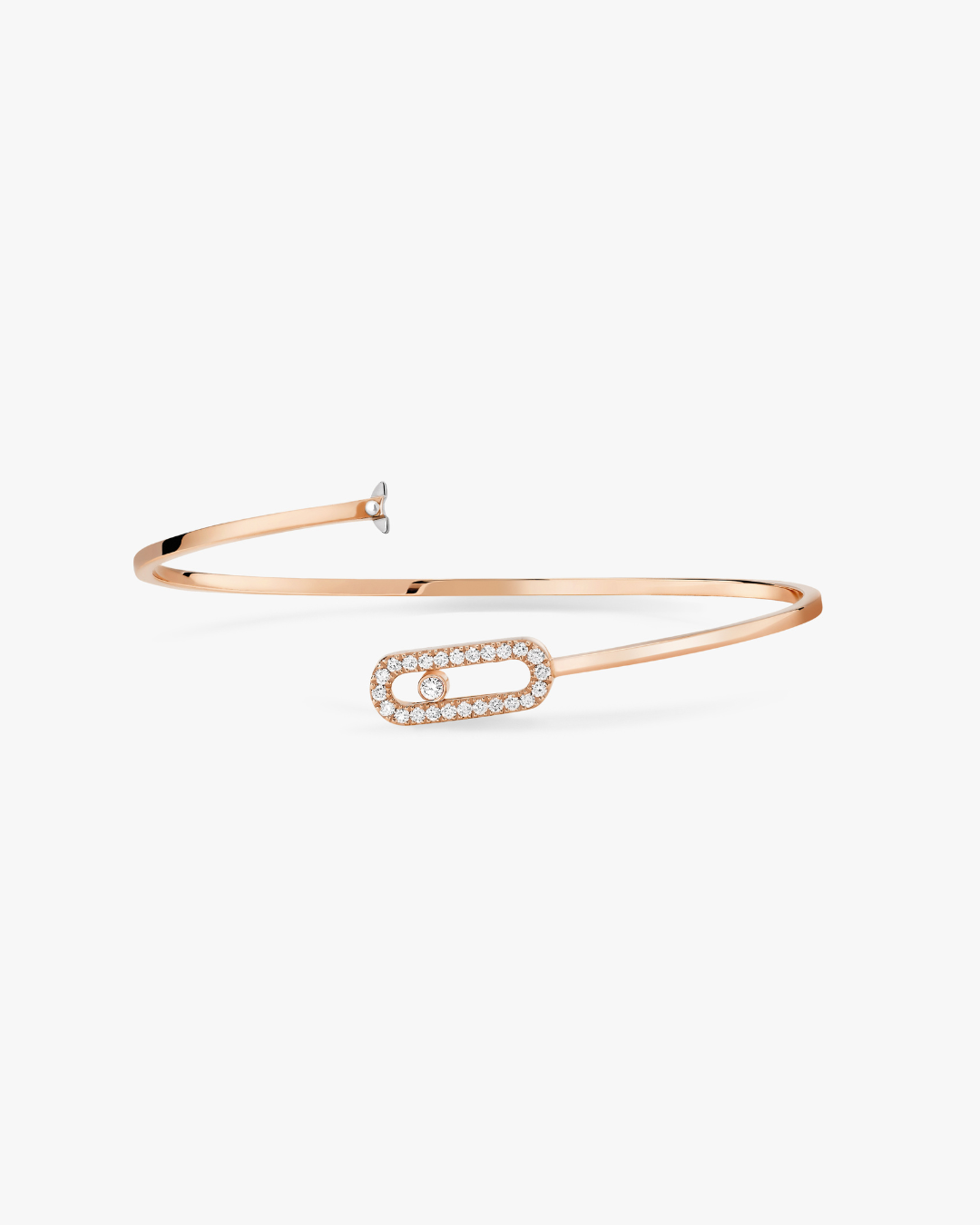 Move Uno Pavé Flex Bangle Bracelet - Rose Gold