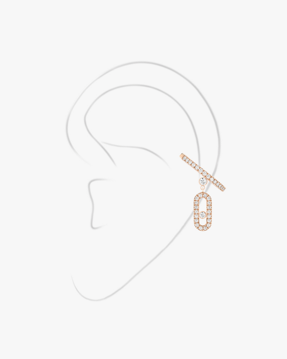 Move Uno Drop Ear Cuff - Rose Gold